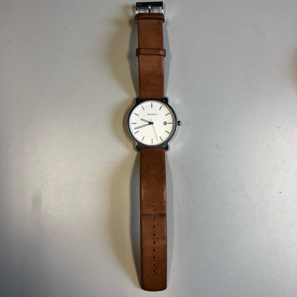 38mm Skagen Leather watch